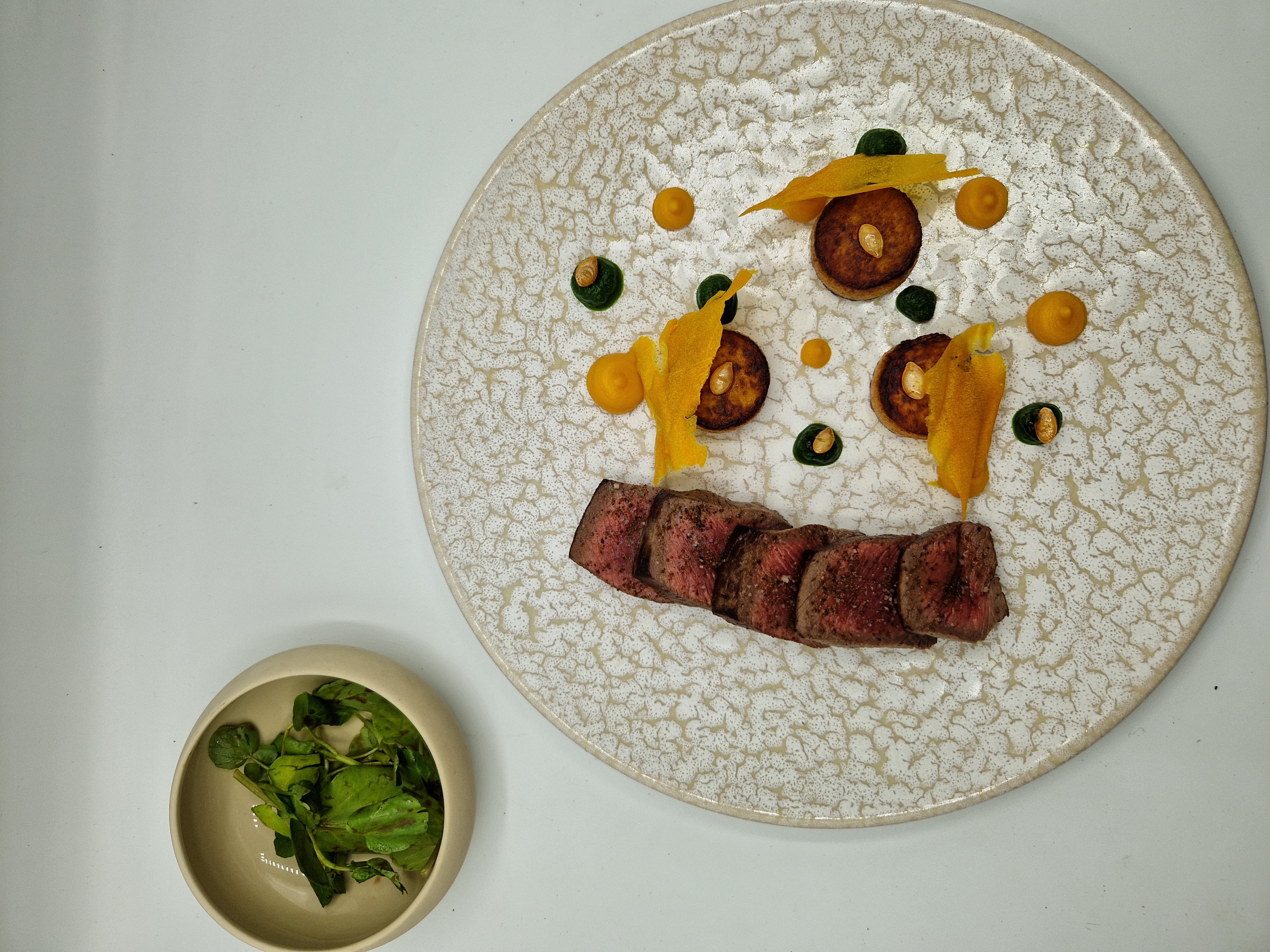Dos de cerf, butternut, cresson, citronnelle